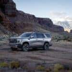 Side 3/4 view of the 2025 GMC Yukon AT4 Ultimate.