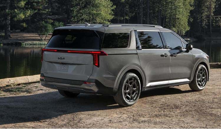 Rear view of Kia SUV