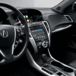 2020 Acura TLX interior dashboard and steering wheel