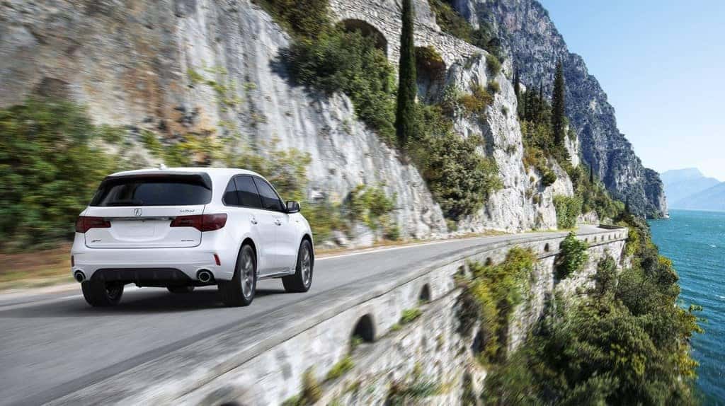 2019 Acura MDX Driving Along the Ocean