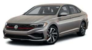 A silver 2021 Volkswagen Jetta GLI 2.0T S is angled left.