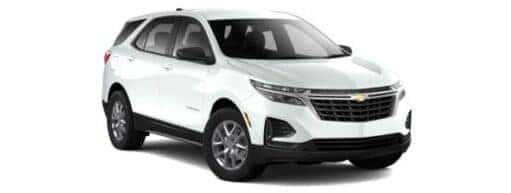 A white 2022 Chevy Equinox LS is angled right.