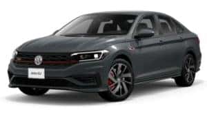 A grey 2022 Volkswagen Jetta GLI S is facing left.