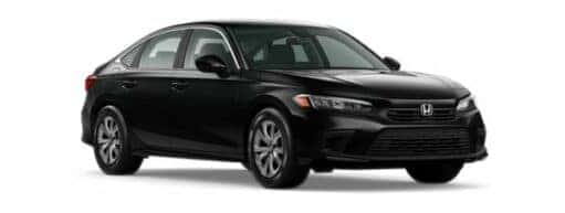A black 2022 Honda Civic LX is angled right.