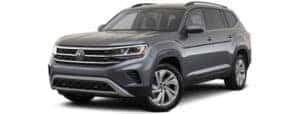 A grey 2022 Volkswagen Atlas SE is shown angled left.
