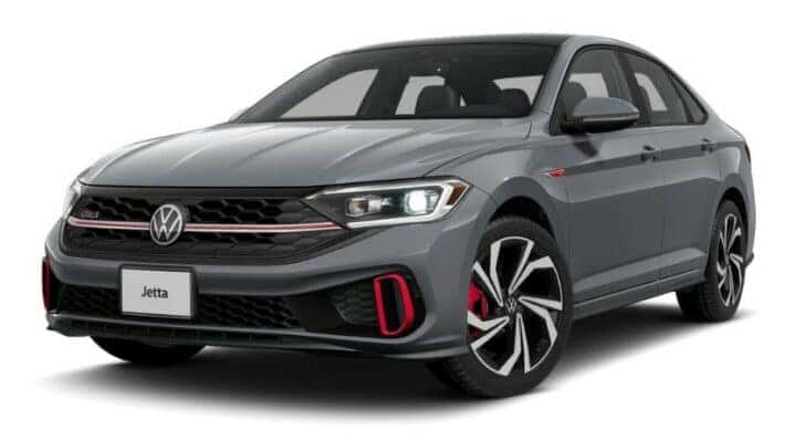 A grey 2023 Volkswagen Jetta GLI Autobahn is angled left.