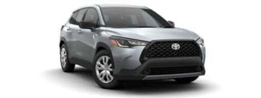 A silver 2023 Toyota Corolla Cross L is angled right.
