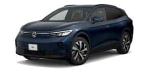 A blue 2023 Volkswagen ID.4 is shown angled left.