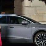 A gray 2023 Volkswagen ID.4 Pro S is shown parked on a city street.