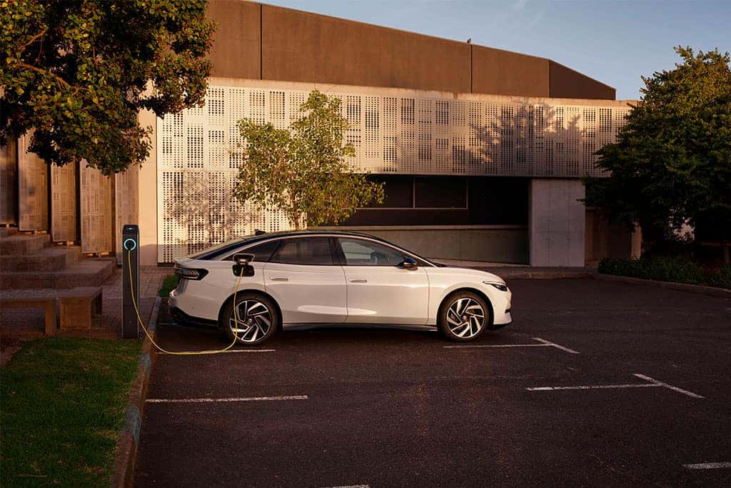 2024 VW ID.7 EV parked and getting charged