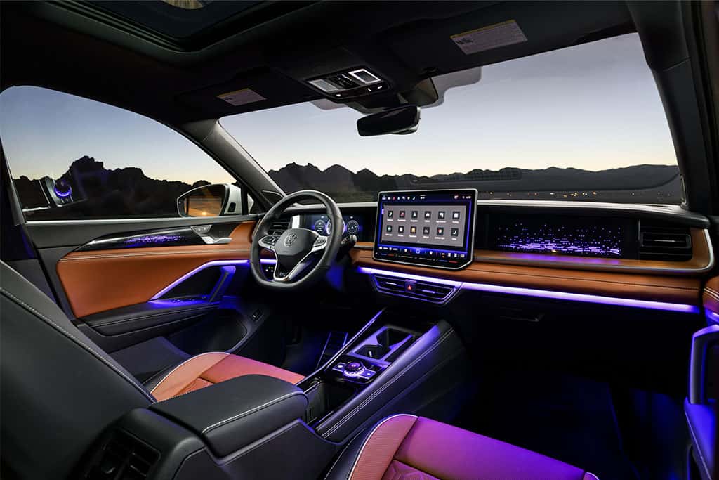2025 VW Tiguan showing interior and infotainment