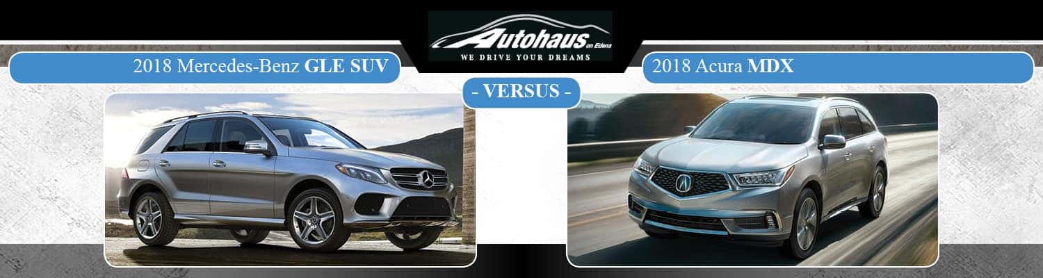2018 Mercedes-Benz GLE SUV vs. 2018 Acura MDX
