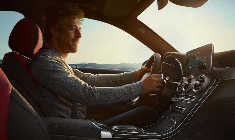 2022 Mercedes-Benz GLC SUV interior with driver