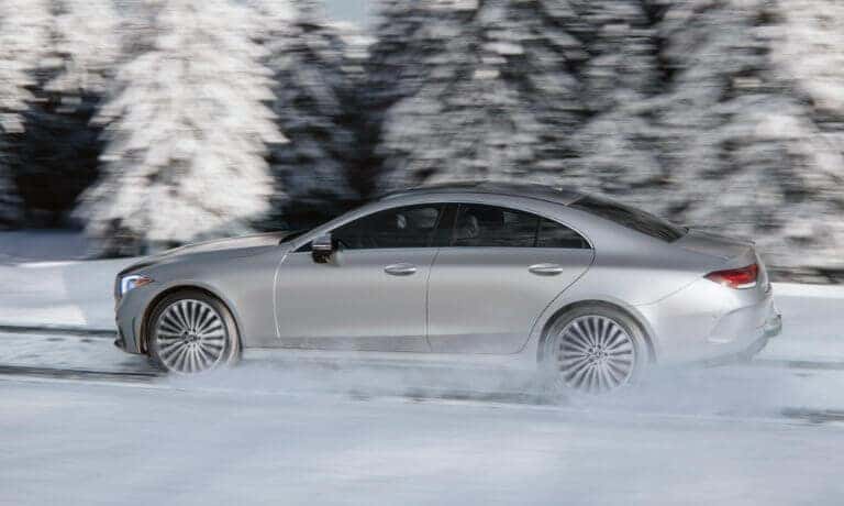 2023 Mercedes-Benz CLS Coupe exterior driving in snow