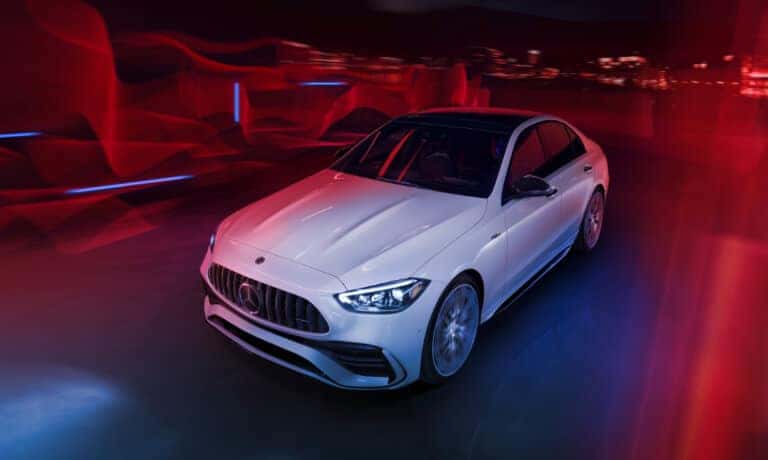 2023 Mercedes-AMG C-Class exterior light streaks