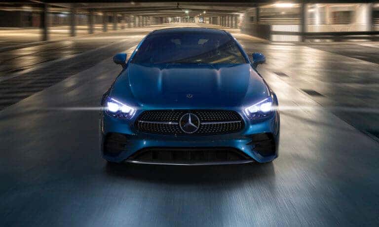 2023 Mercedes-Benz E-Class Coupe exterior head on at night