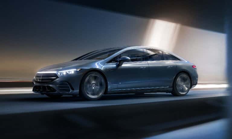 2025 Mercedes-Benz EQS Sedan Exterior Driving In Lighted Tunnel
