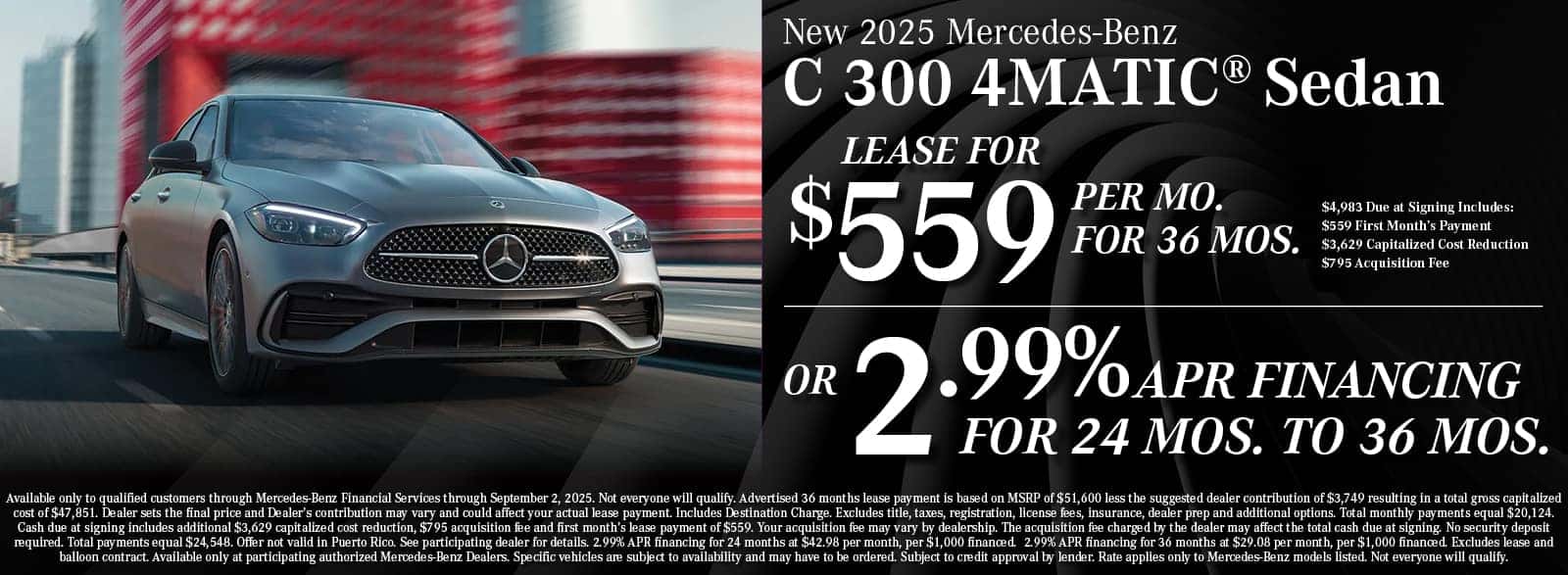 2025 Mercedes-Benz C300 Special Offer | Northbrook, IL