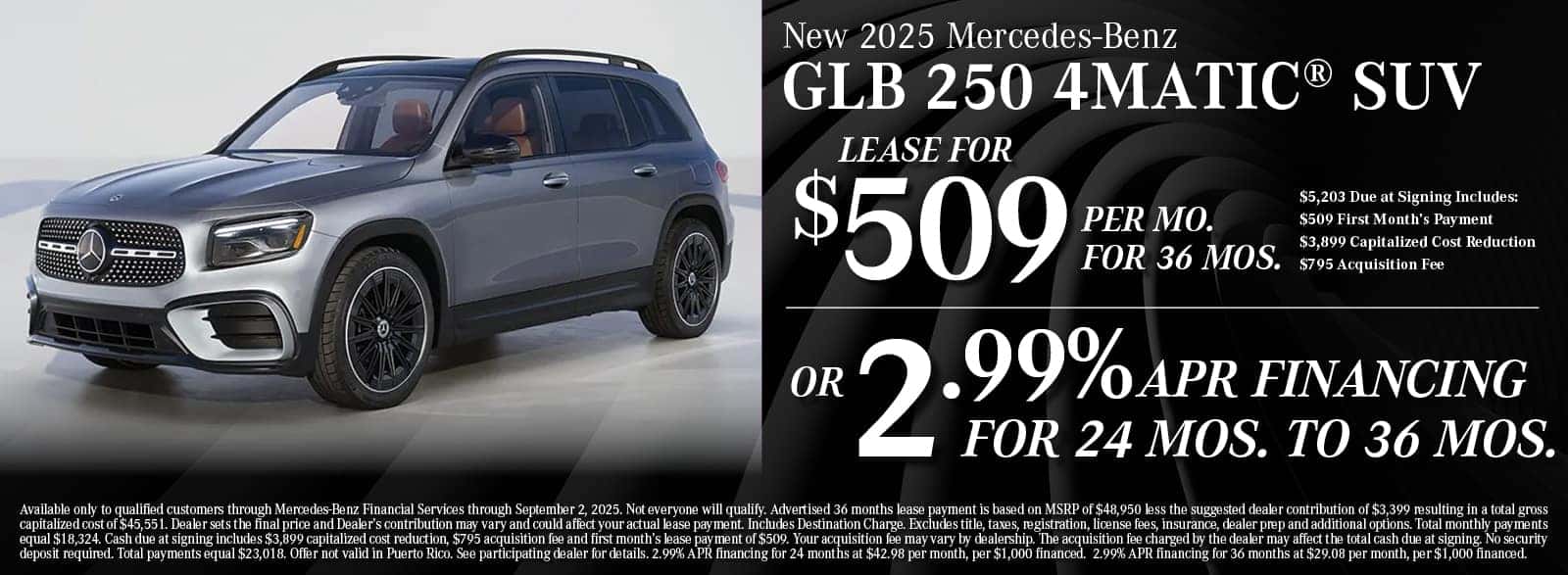2025 Mercedes-Benz GLB 250 Lease Offer | Northbrook, IL