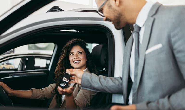 Autohaus On Edens Finance Image Customer In Driver Seat With Keys