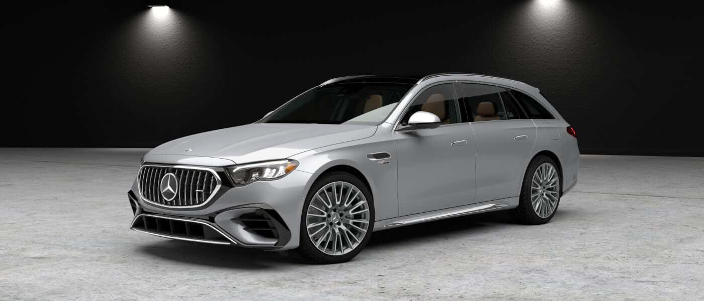 2026 Mercedes-Benz E-Class All-Terrain Exterior Side Angle Parked In Dark Room