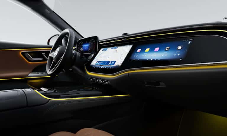 2026 Mercedes-Benz E-Class All-Terrain Interior Front Dash Yellow Trim
