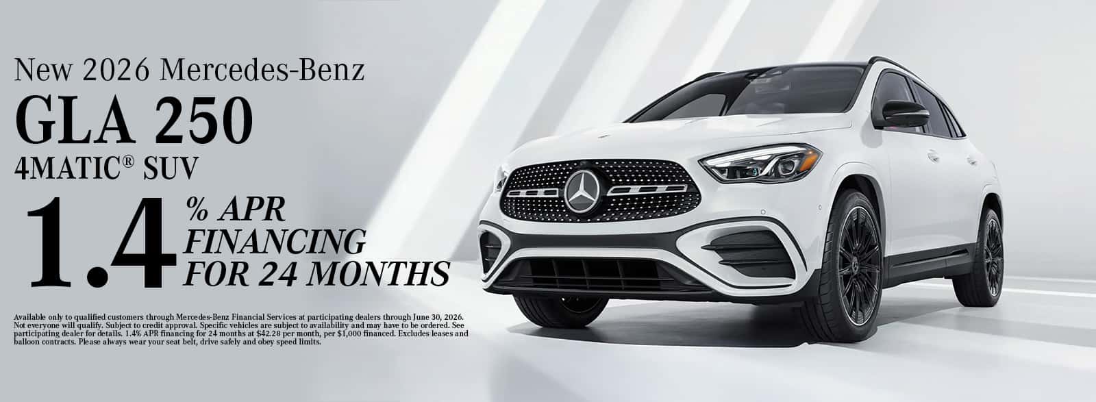 2026 Mercedes-Benz GLA 250 Offer