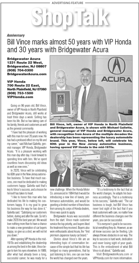 80 Years of Experience!  Bill Vinceu0027s Bridgewater Acura