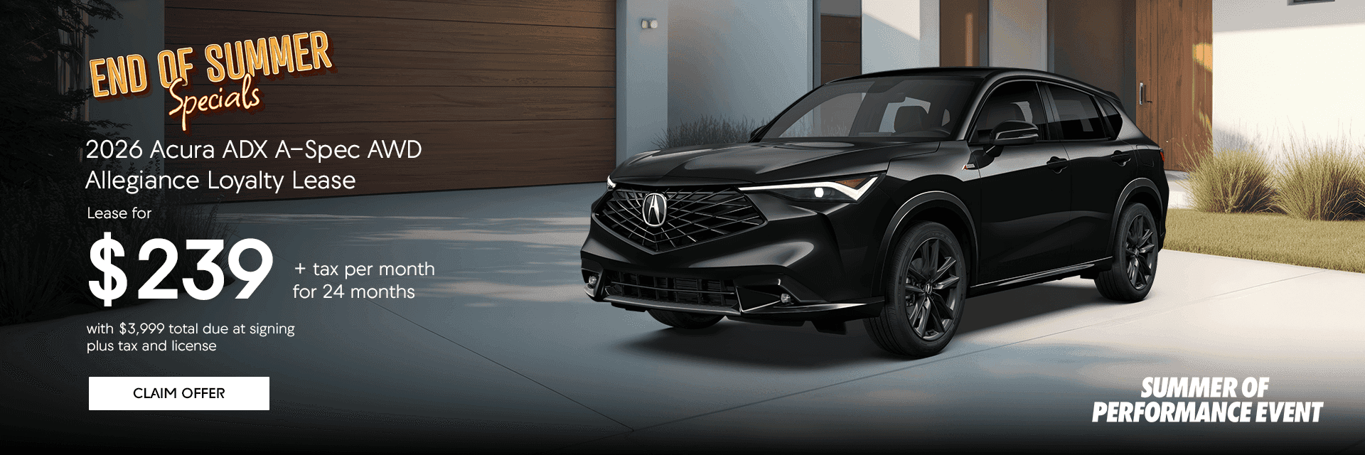 Acura ADX Lease Offer NJ