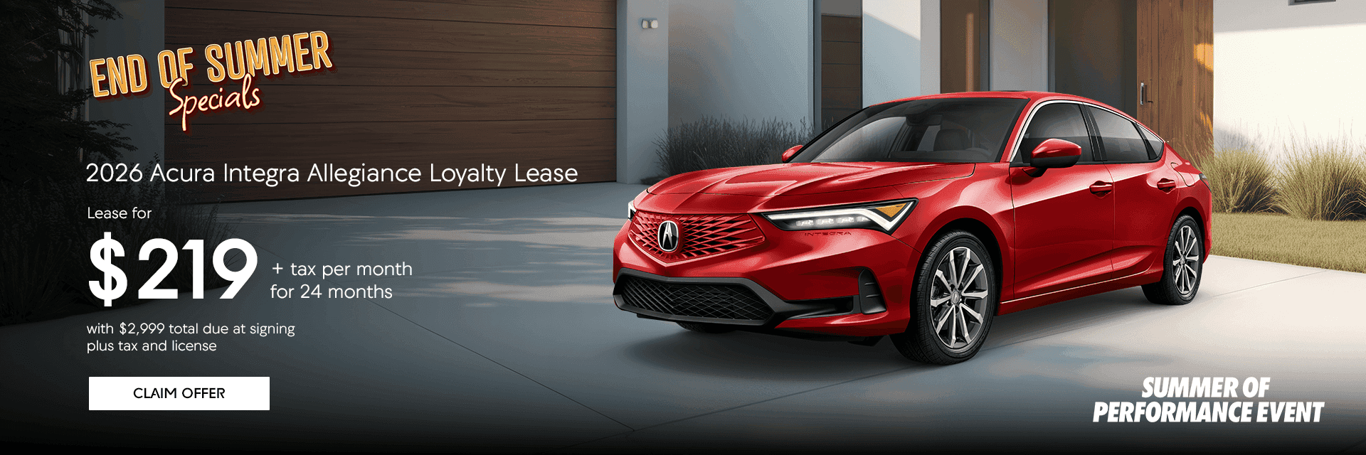 Acura Integra Lease Offer NJ