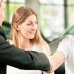 Couple buying a car