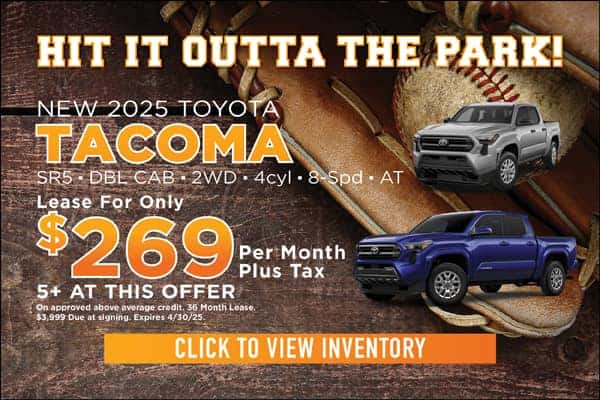 New 2025 Tacoma April Lease
