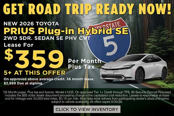 New 2026 Prius Plug-in Hybrid June Lease Offer