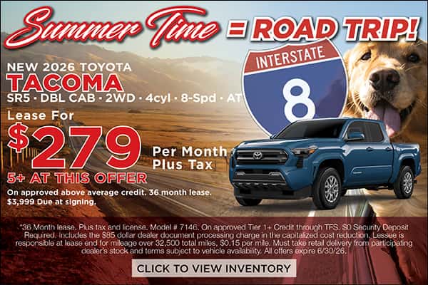 New 2026 Tacoma June Lease