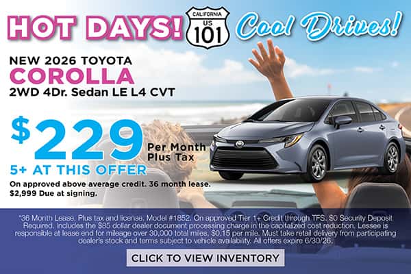 NEW 2026 Corolla June Lease Offer