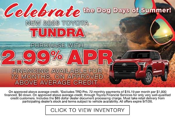New 2026 Tundra August APR Offer