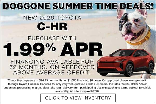 New 2026 CH-R August APR Offer