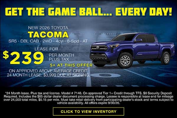 New 2026 Tacoma September Lease