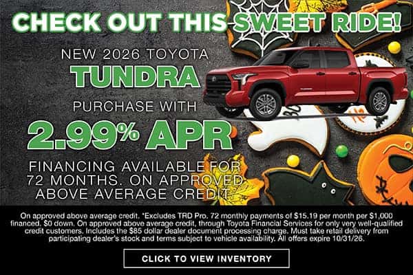New 2026 Tundra October APR Offer