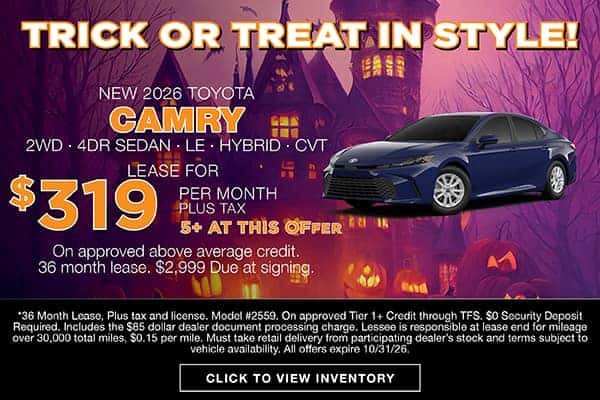 New 2026 Camry October Lease Offer