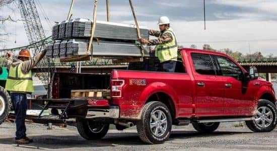 Loading Construction Materials into Back of 2019 Ford F-150