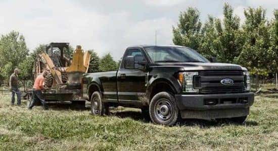 2019 Ford F-250 Towing a Operating Machine