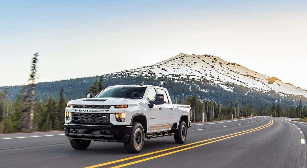 white chevy truck silverado