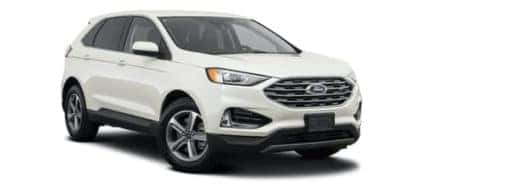 A white 2021 Ford Edge is angled right.