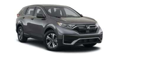 A dark grey 2021 Honda CR-V is shown angled right.