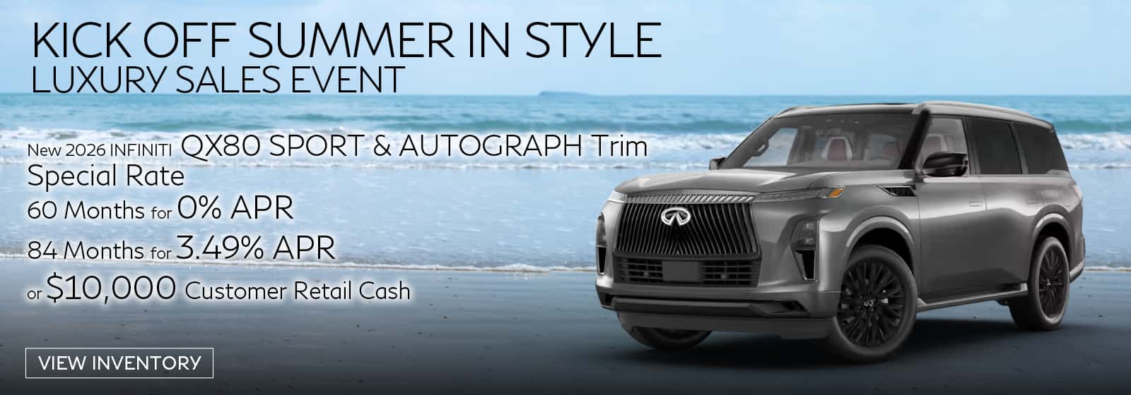 QX80 special rate offer