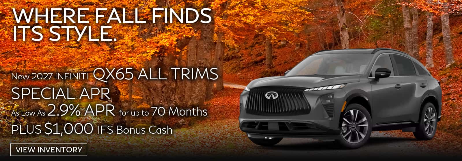 QX65 All Trims Special APR