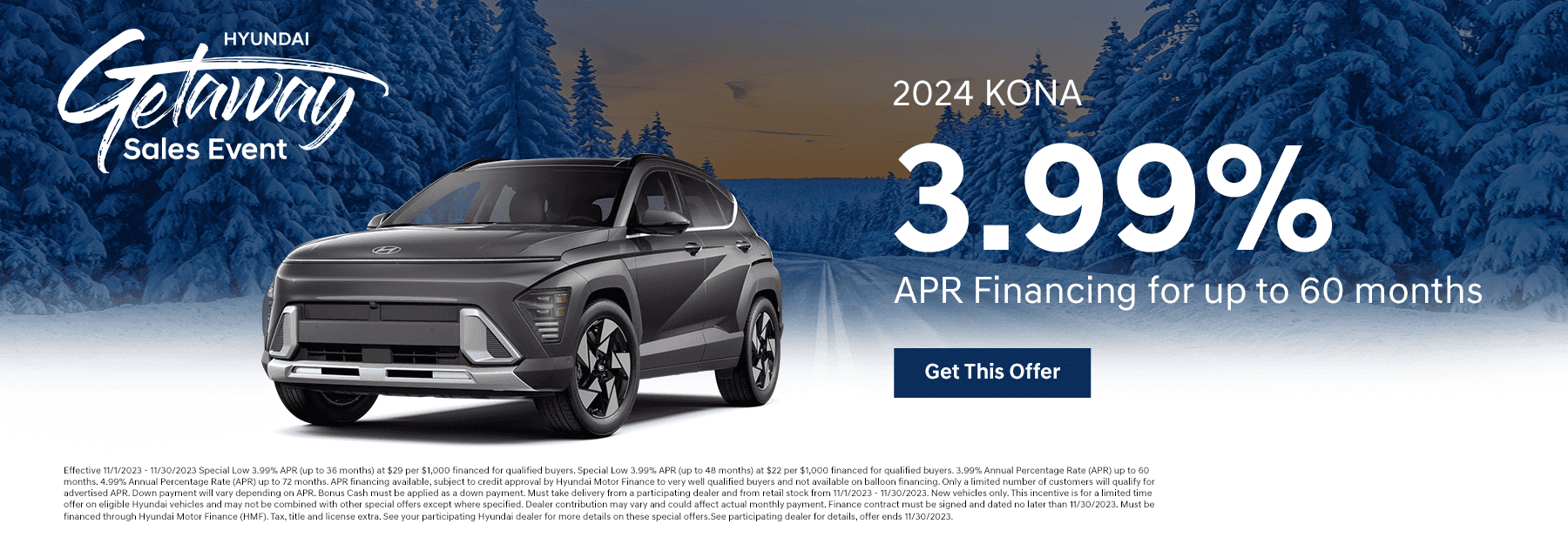 2024 KONA 3.99% APR