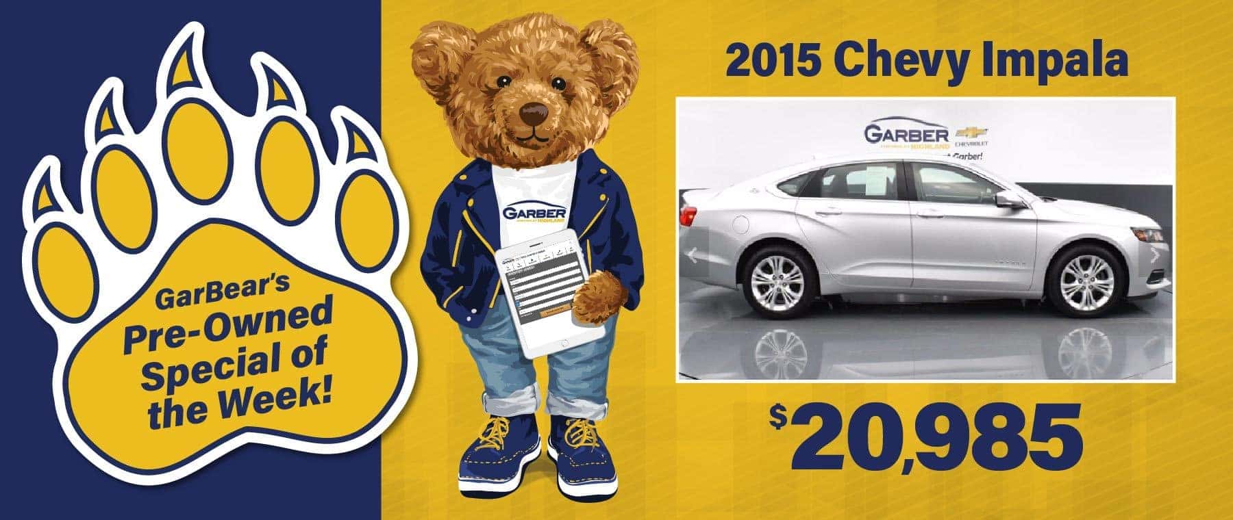 2015 Chevy Impala $20,985