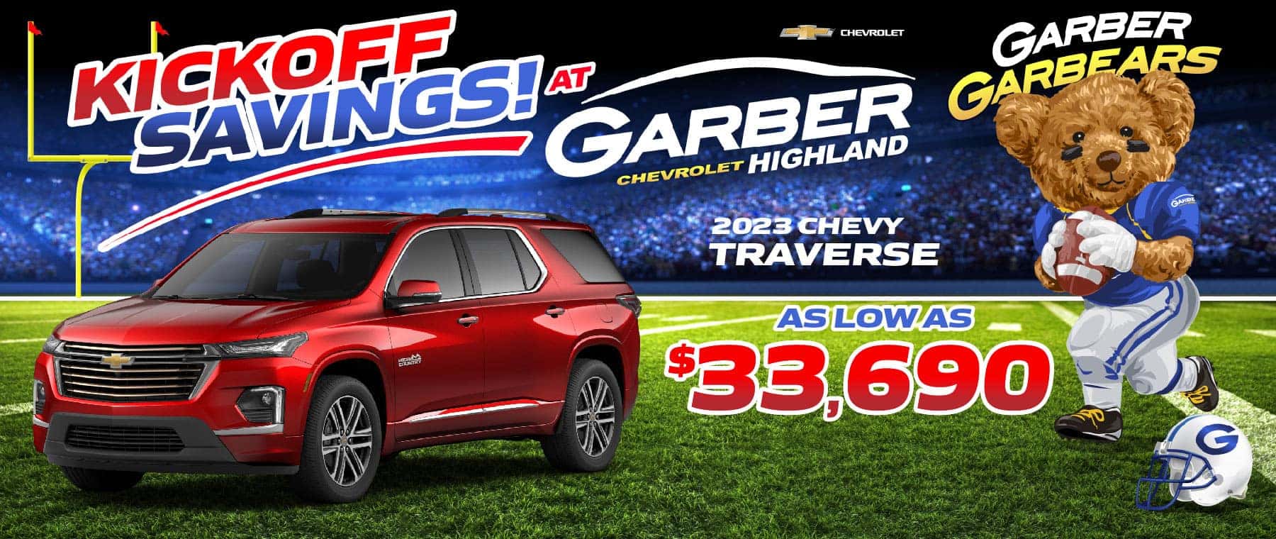 2023 Chevy Traverse - as low as $33,690